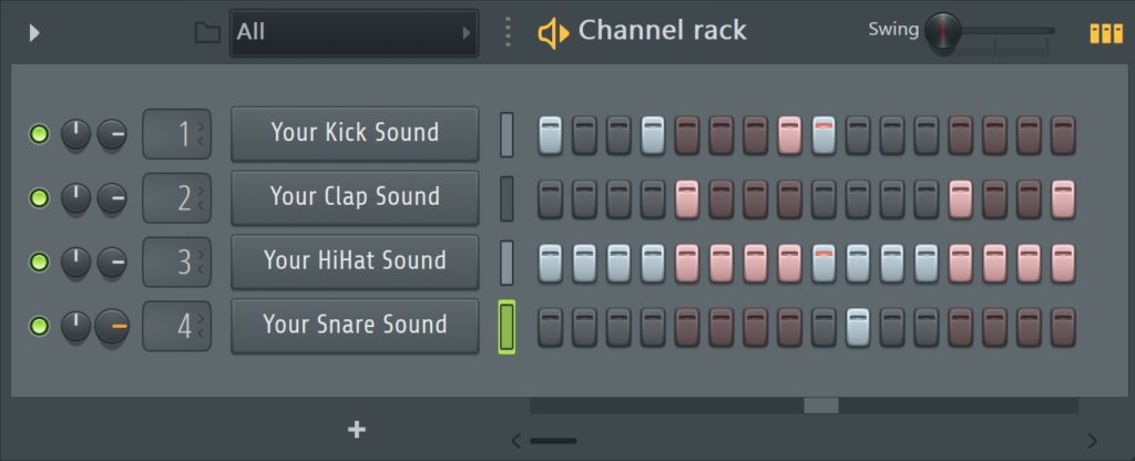 fl studio channel rack to playlist