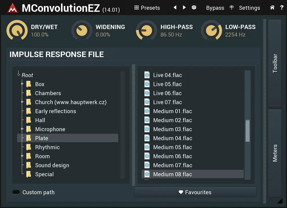 Response files. Impuls response.